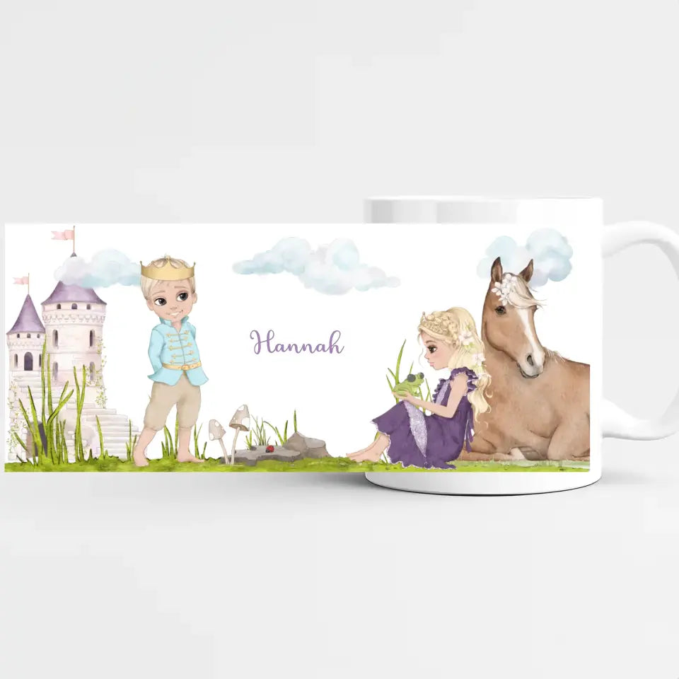 Namenstasse Prinz und Prinzessen, blonde Haare Tasse (Keramik) weiss bedruckt Höhe: 9,5 cm, Durchmesser: 8 cm, Volumen: 325 ml