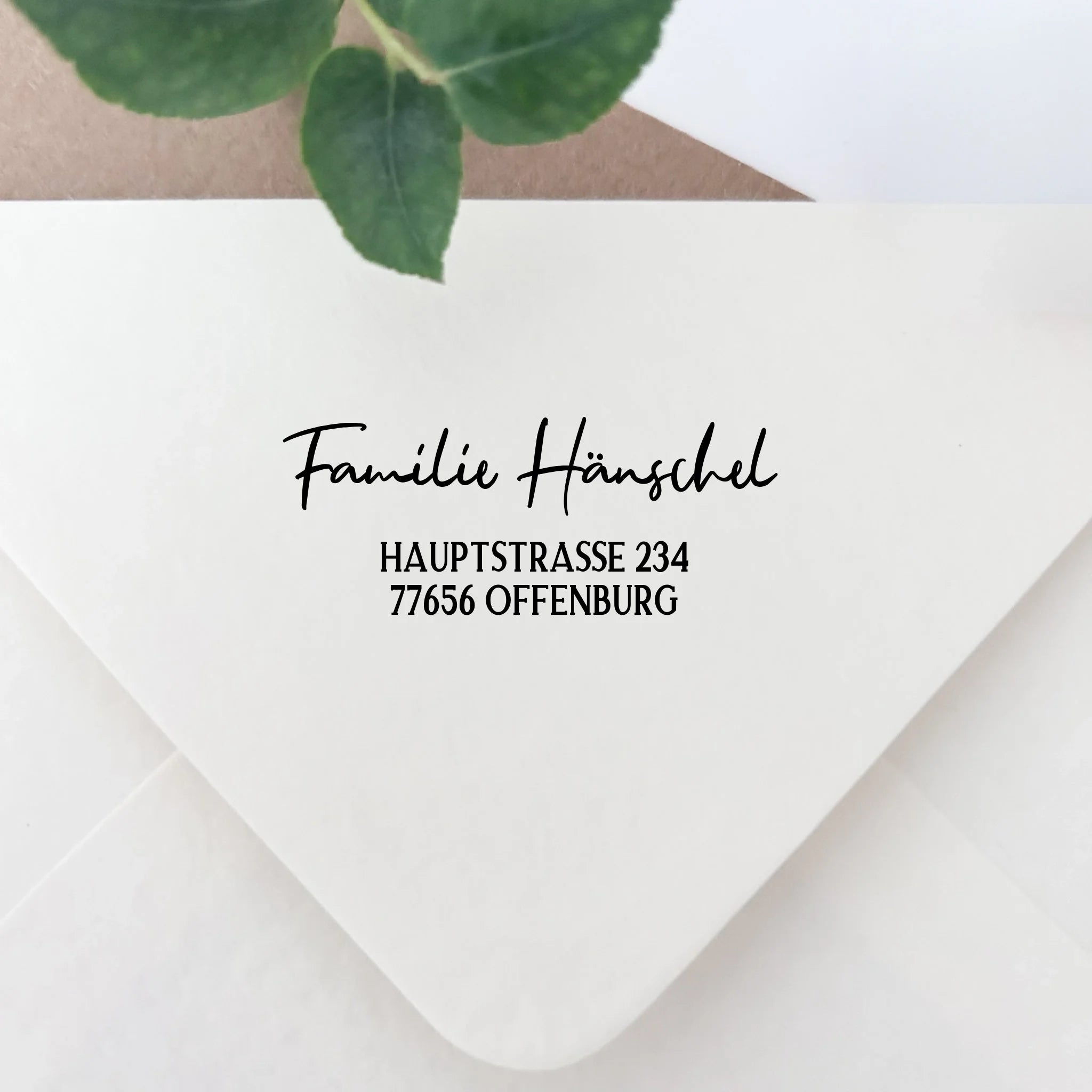 Adressstempel "Hänschel" Selbstfärbender Stempel 58x22 mm Stempel 60x30 mm