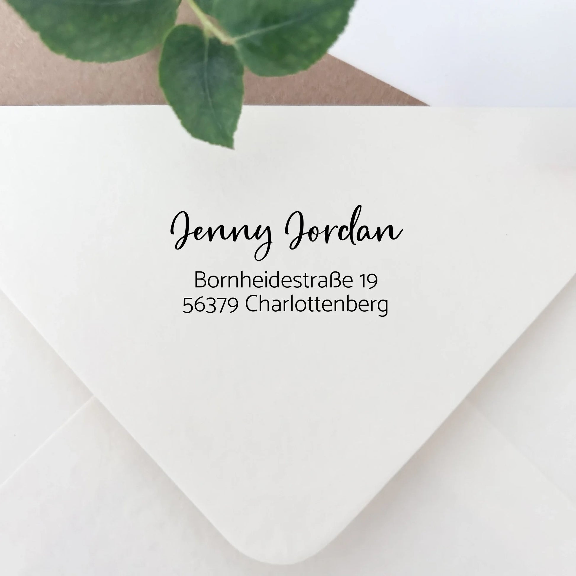 Adressstempel "Jordan" Selbstfärbender Stempel 58x22 mm Stempel 60x30 mm