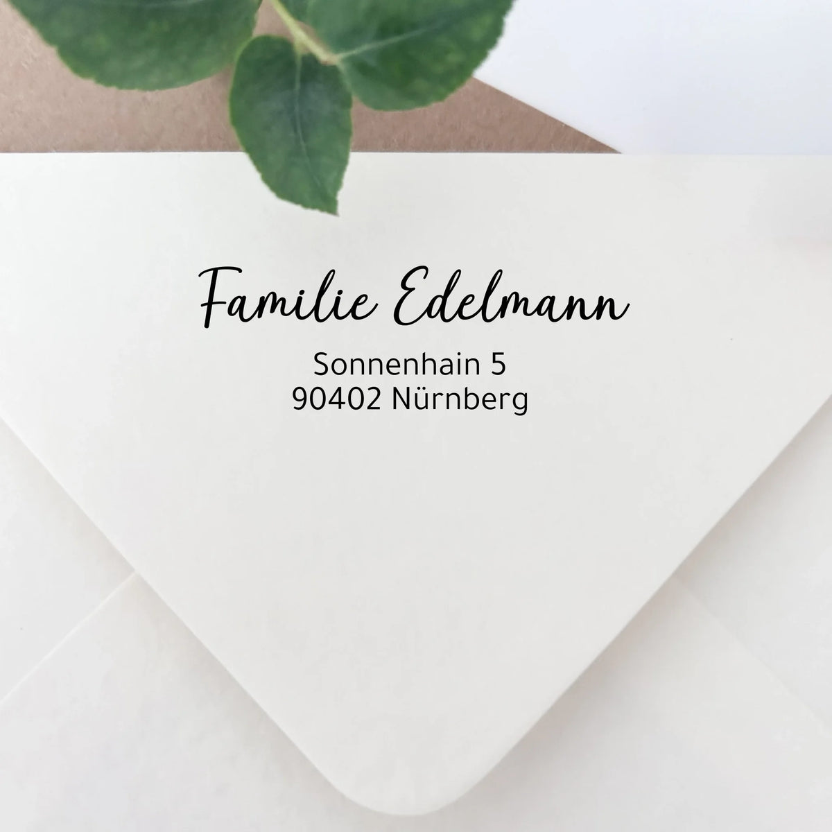 Adressstempel "Edelmann" Adressstempel Selbstfärbender Stempel 58x22 mm
