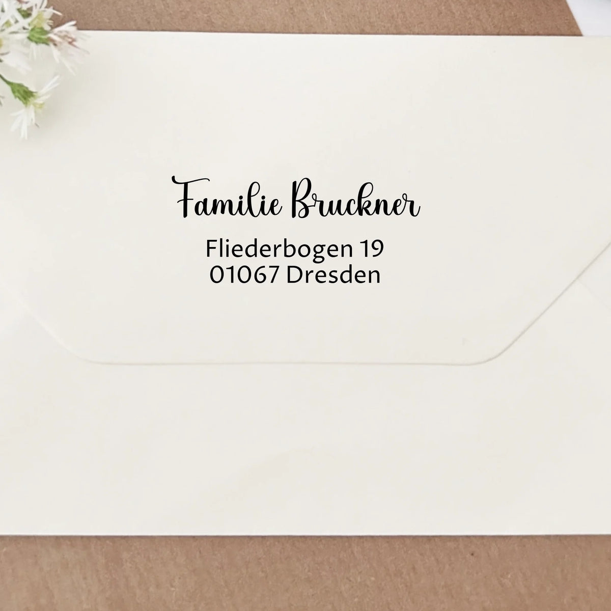 Adressstempel "Bruckner" Adressstempel Selbstfärbender Stempel 58x22 mm