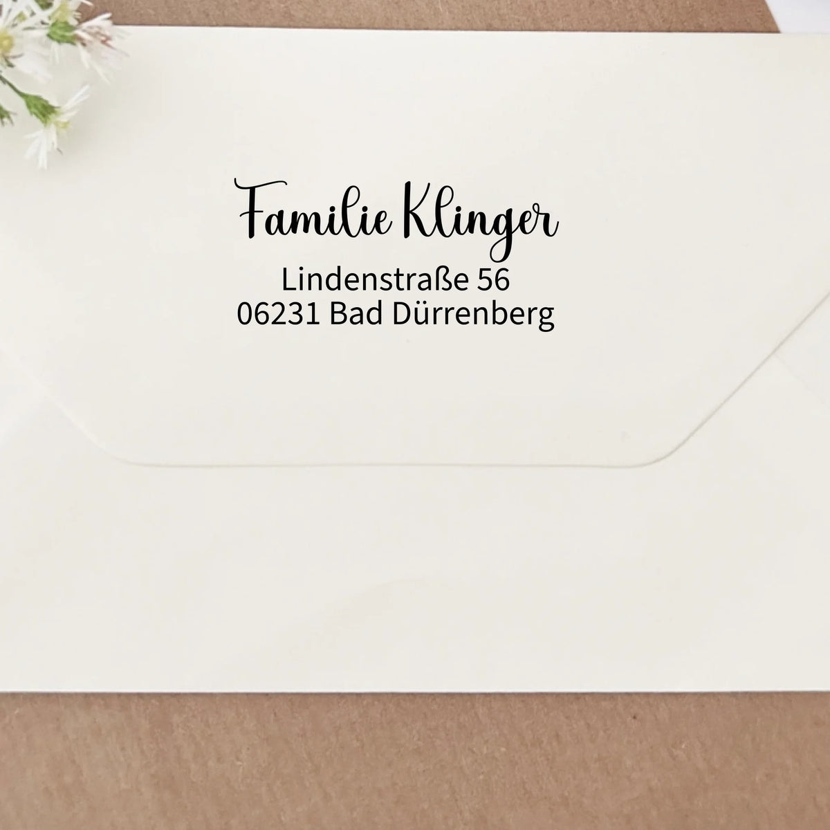 Adressstempel "Klinger" Adressstempel Selbstfärbender Stempel 58x22 mm