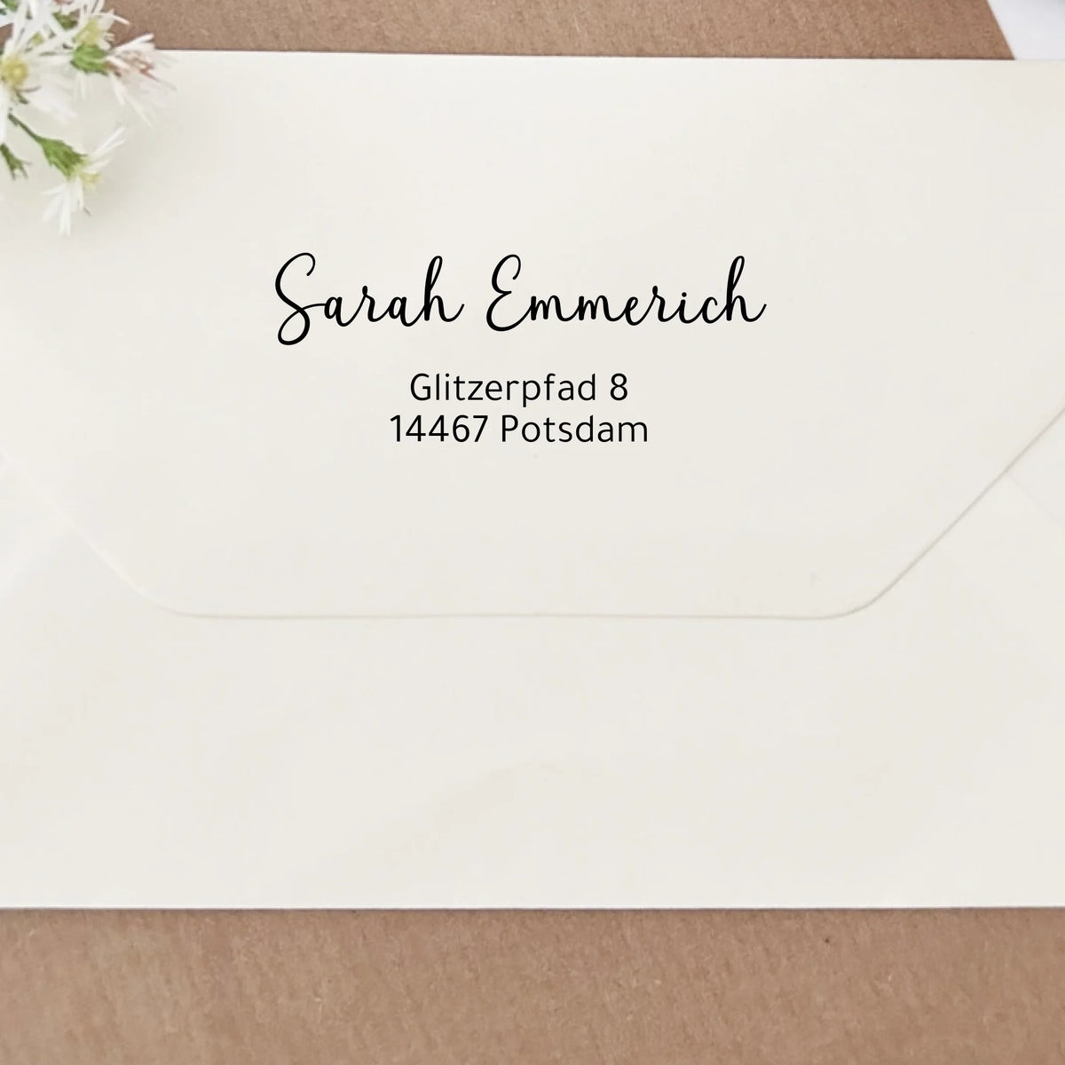 Adressstempel "Emmerich" Adressstempel Selbstfärbender Stempel 58x22 mm