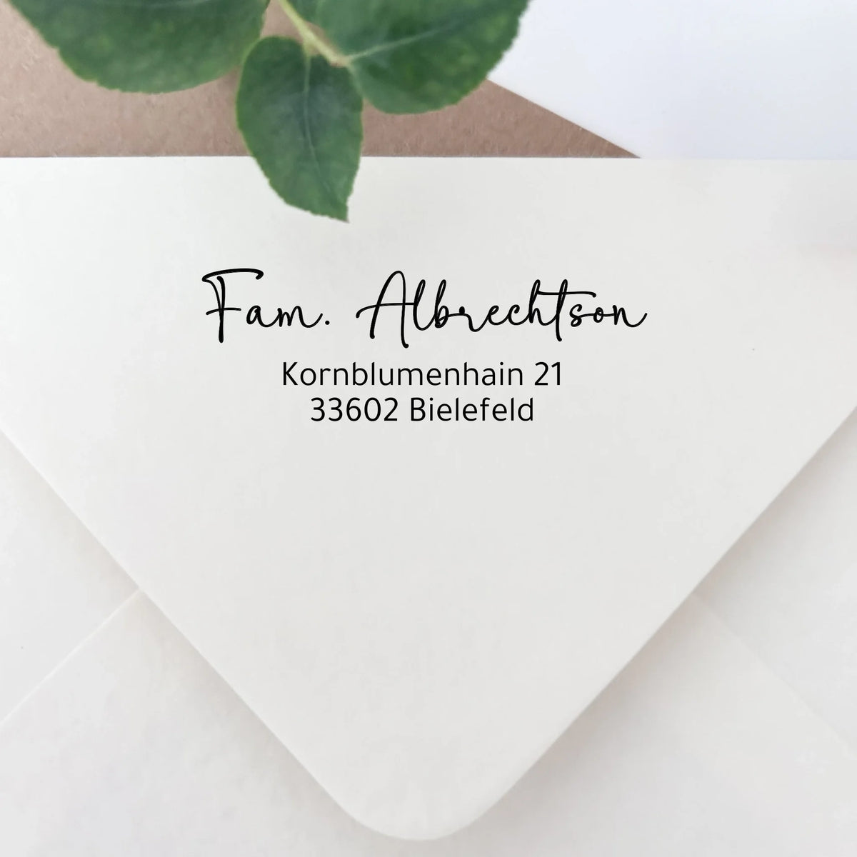 Adressstempel "Albrechtson" Adressstempel Selbstfärbender Stempel 58x22 mm