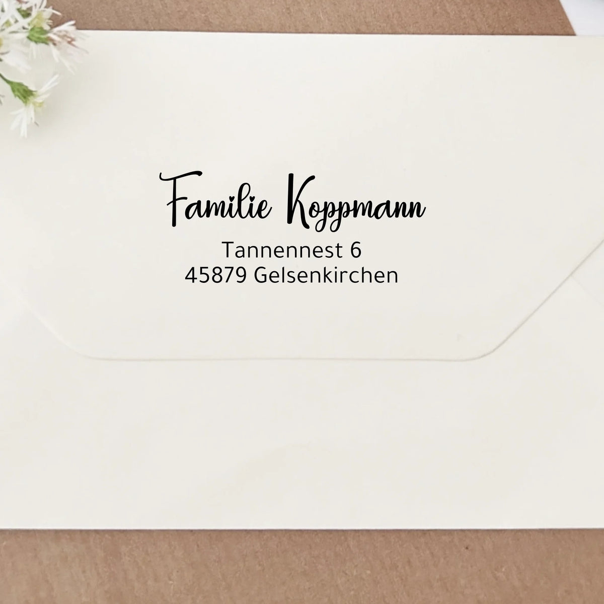 Adressstempel "Koppmann" Adressstempel Selbstfärbender Stempel 58x22 mm
