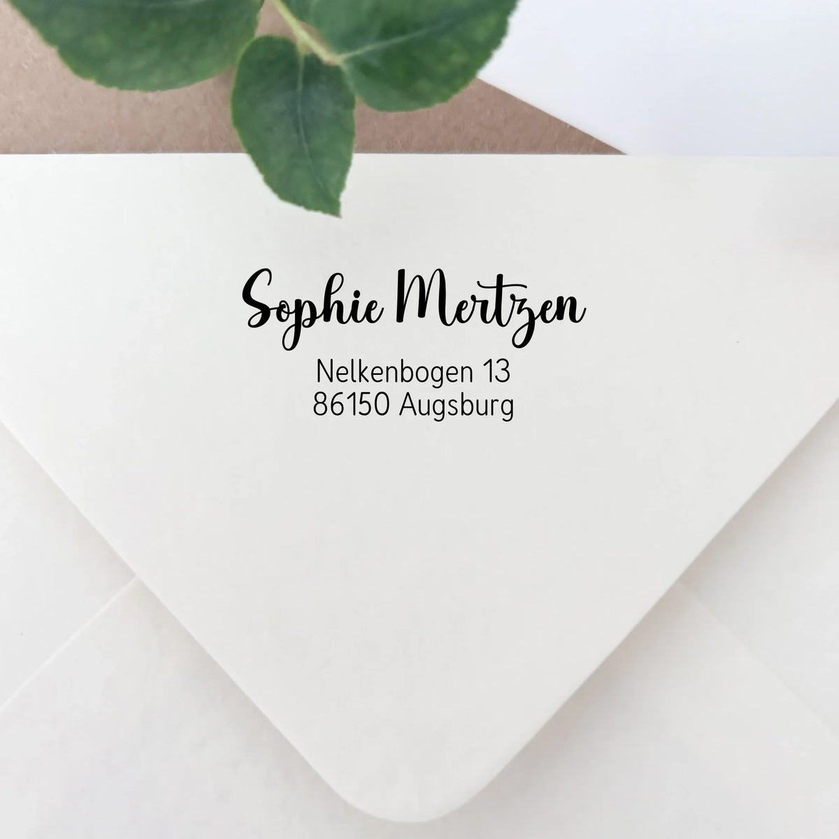 Adressstempel "Mertzen" Adressstempel Selbstfärbender Stempel 58x22 mm