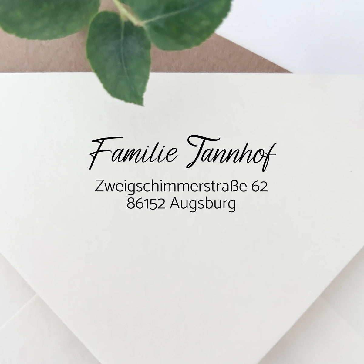 Adressstempel "Tannhof" Adressstempel Selbstfärbender Stempel 58x22 mm