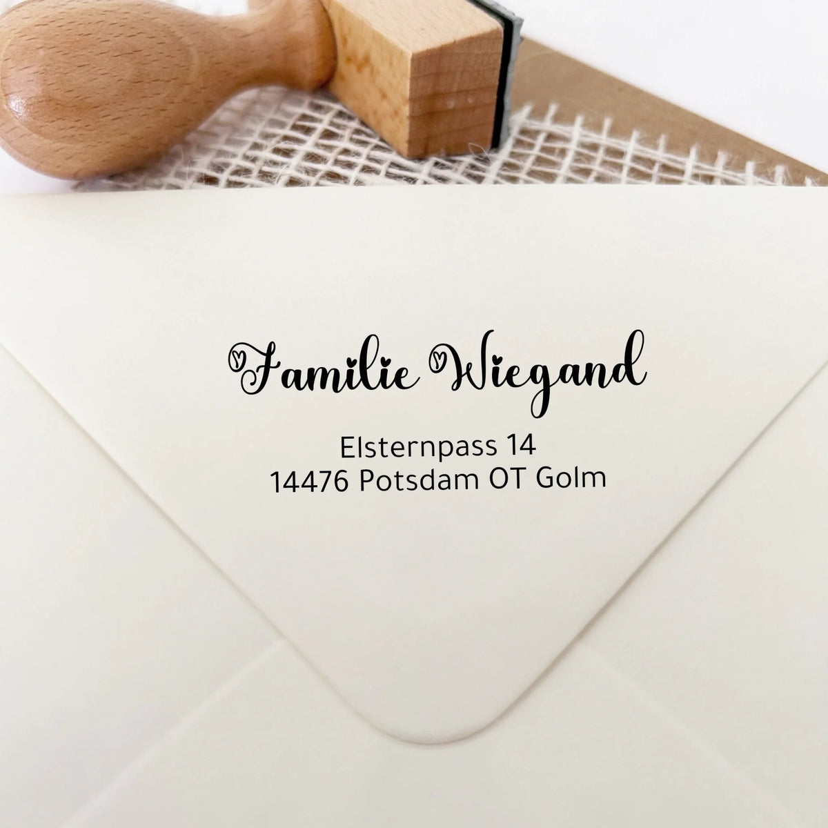 Adressstempel "Wiegand"