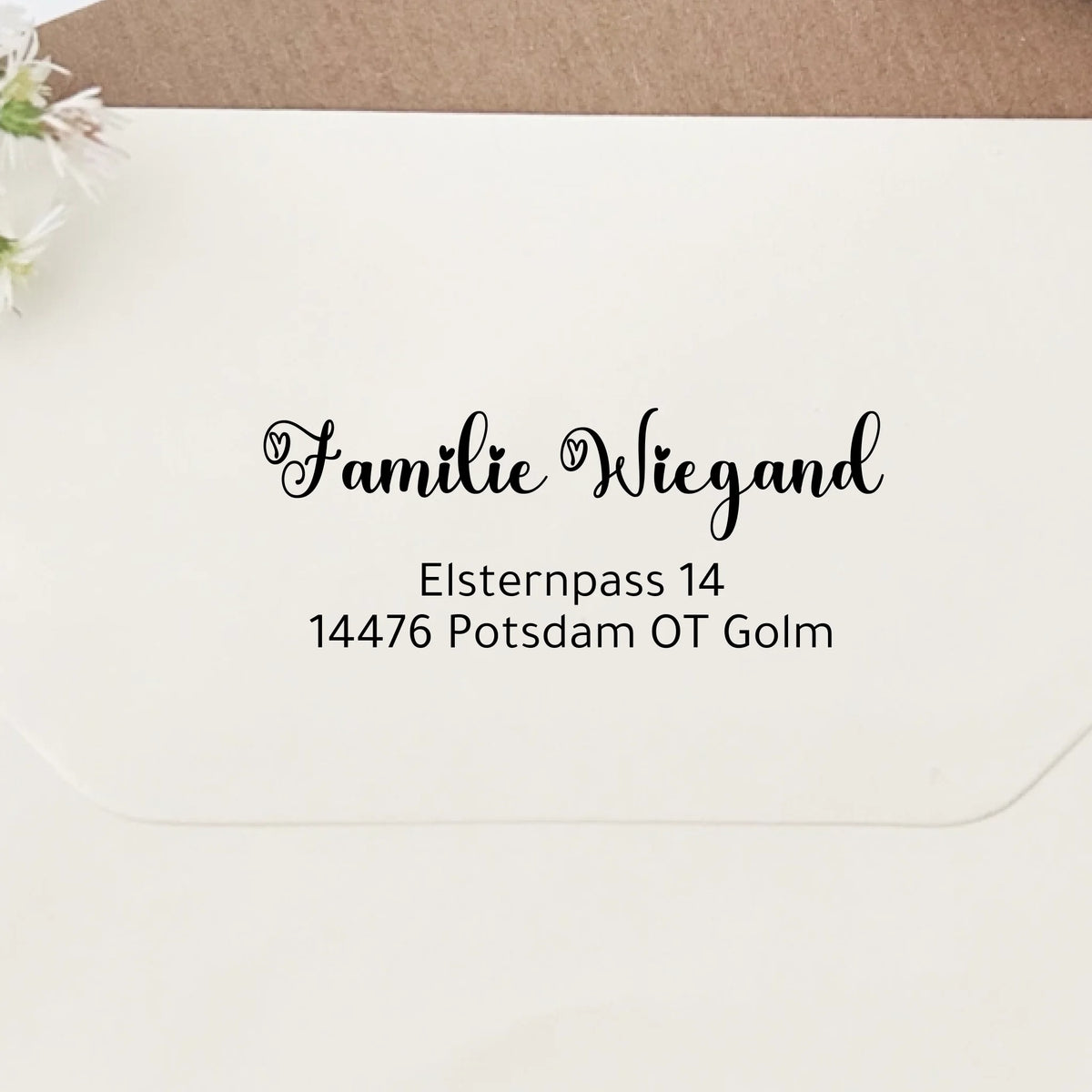 Adressstempel "Wiegand" Adressstempel Selbstfärbender Stempel 58x22 mm