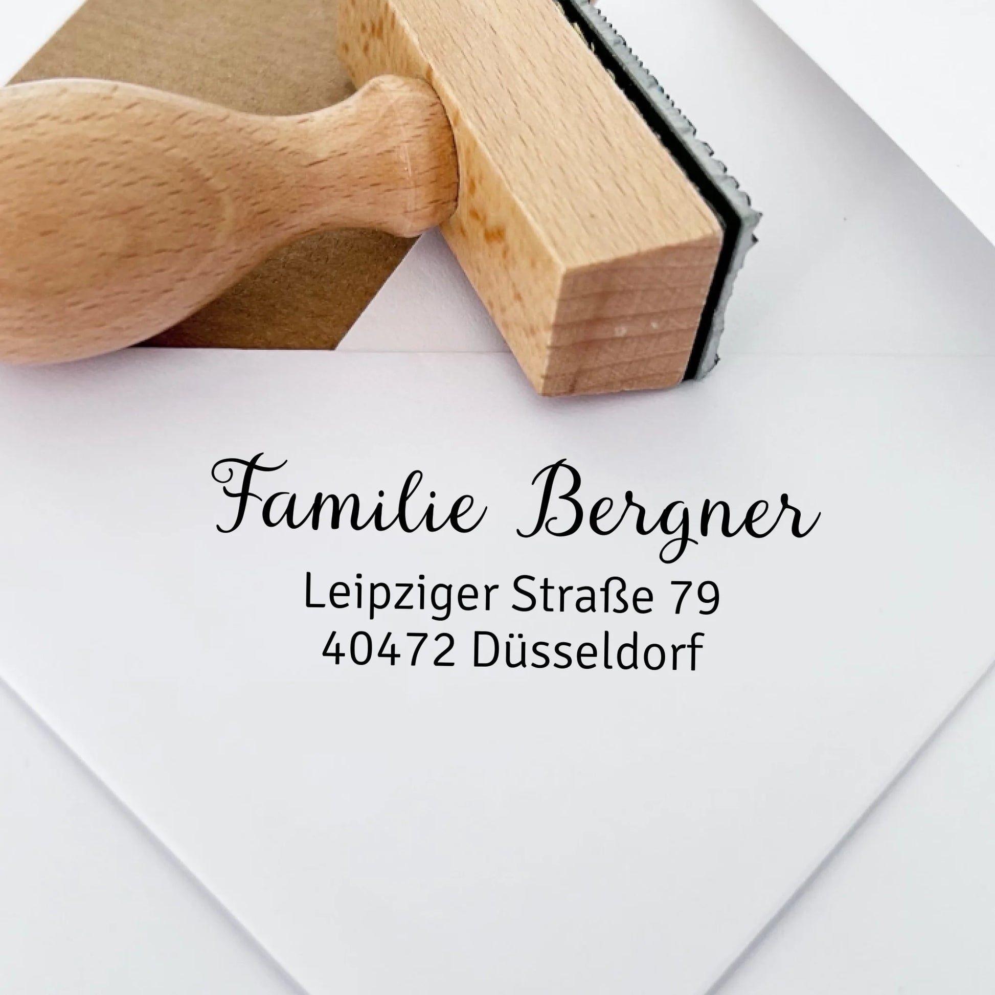 Adressstempel "Bergner" Selbstfärbender Stempel 58x22 mm Stempel 60x30 mm