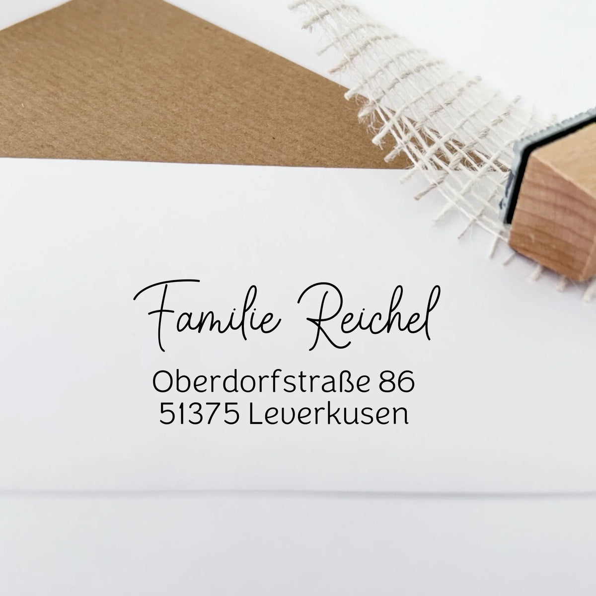 Adressstempel "Reichel" Adressstempel Holzstempel 60x30 mm