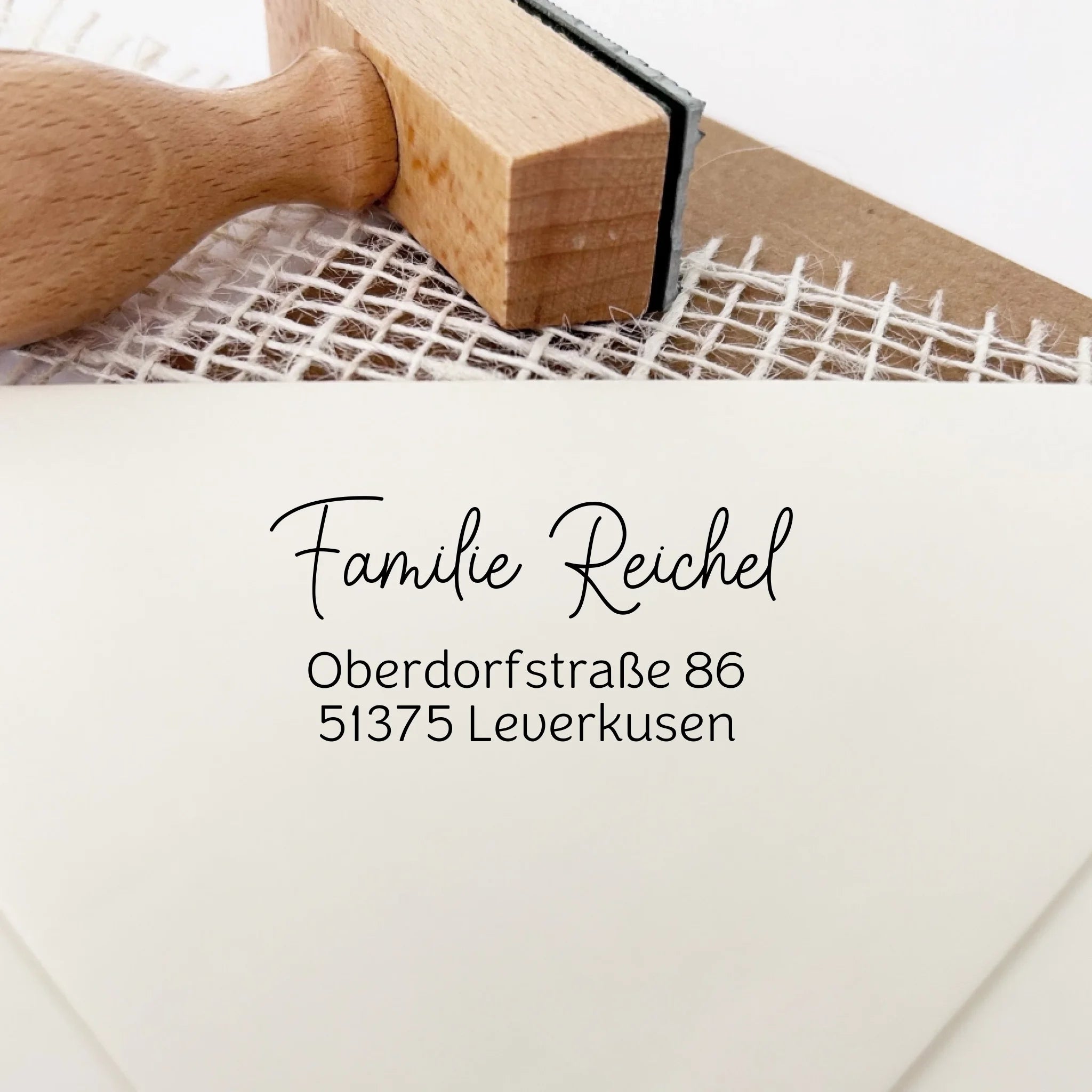 Adressstempel "Reichel" Selbstfärbender Stempel 58x22 mm Stempel 60x30 mm