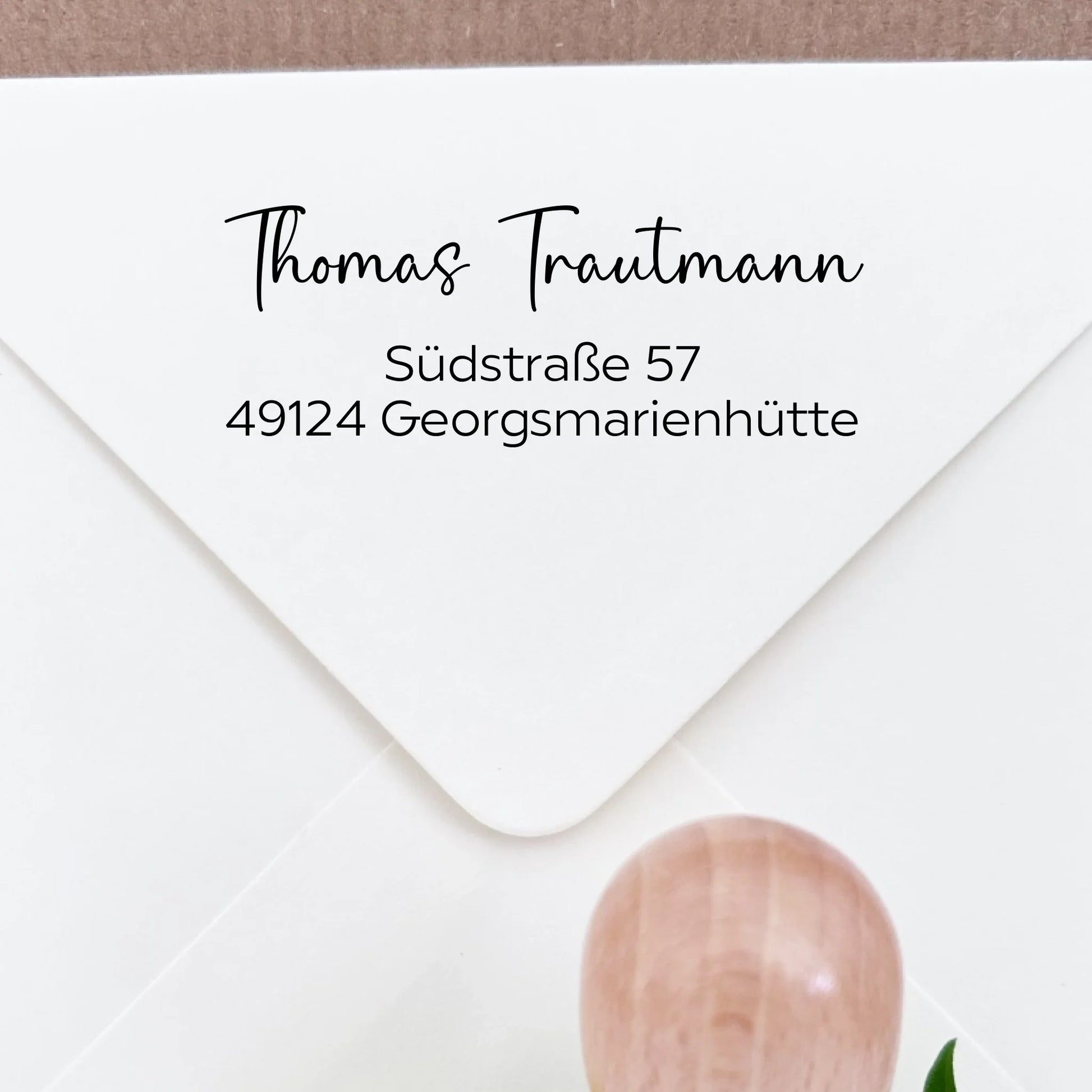 Adressstempel "Trautmann" Selbstfärbender Stempel 58x22 mm Stempel 60x30 mm
