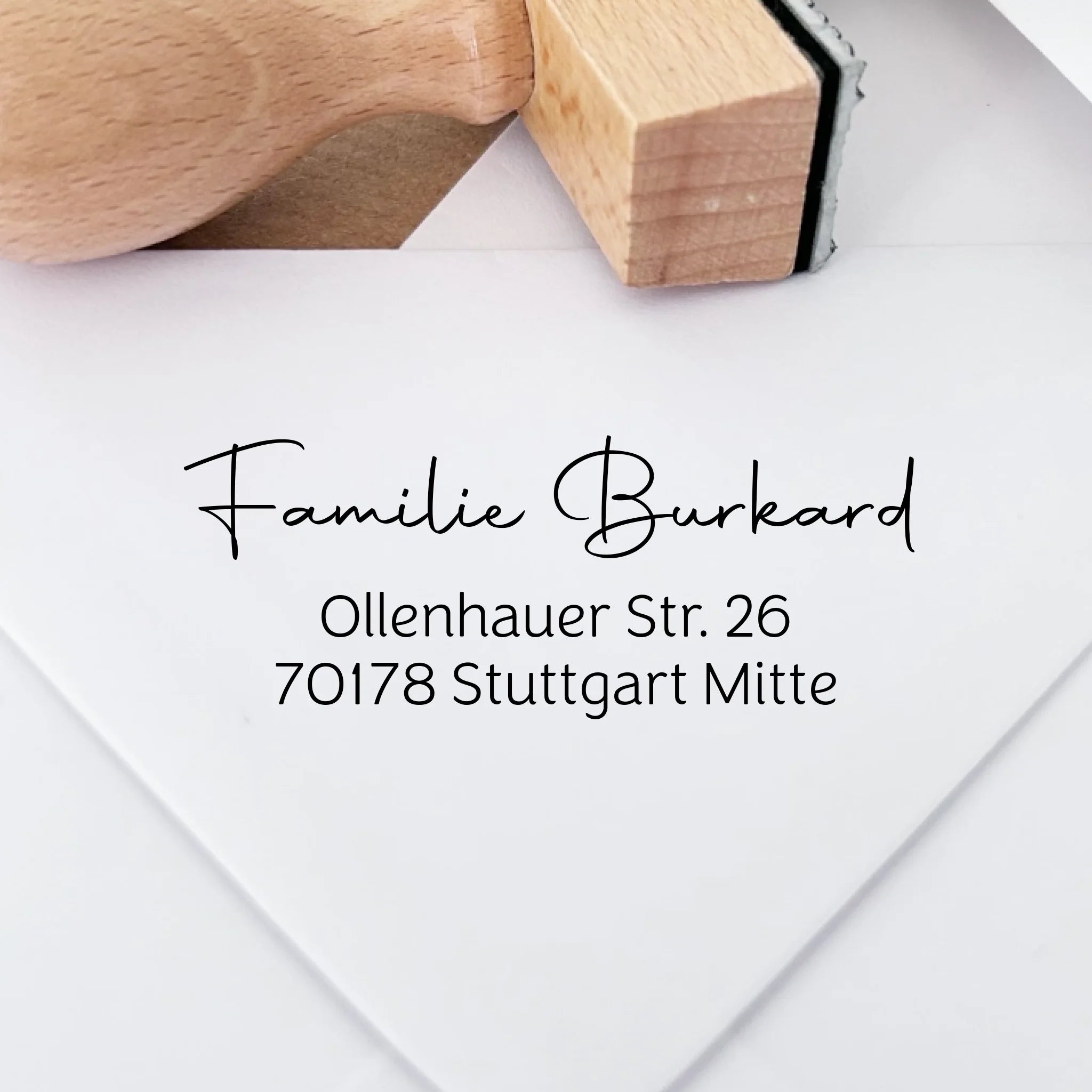 Adressstempel "Burkard" Selbstfärbender Stempel 58x22 mm Stempel 60x30 mm