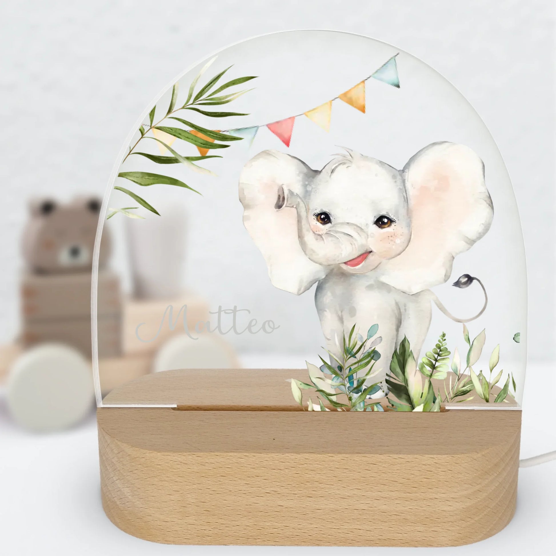 Nachtlicht Elefant personalisiert