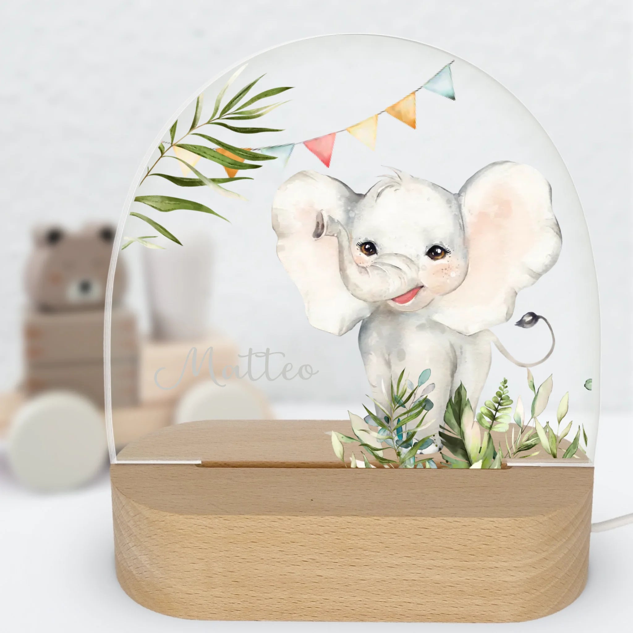 Nachtlicht Elefant personalisiert