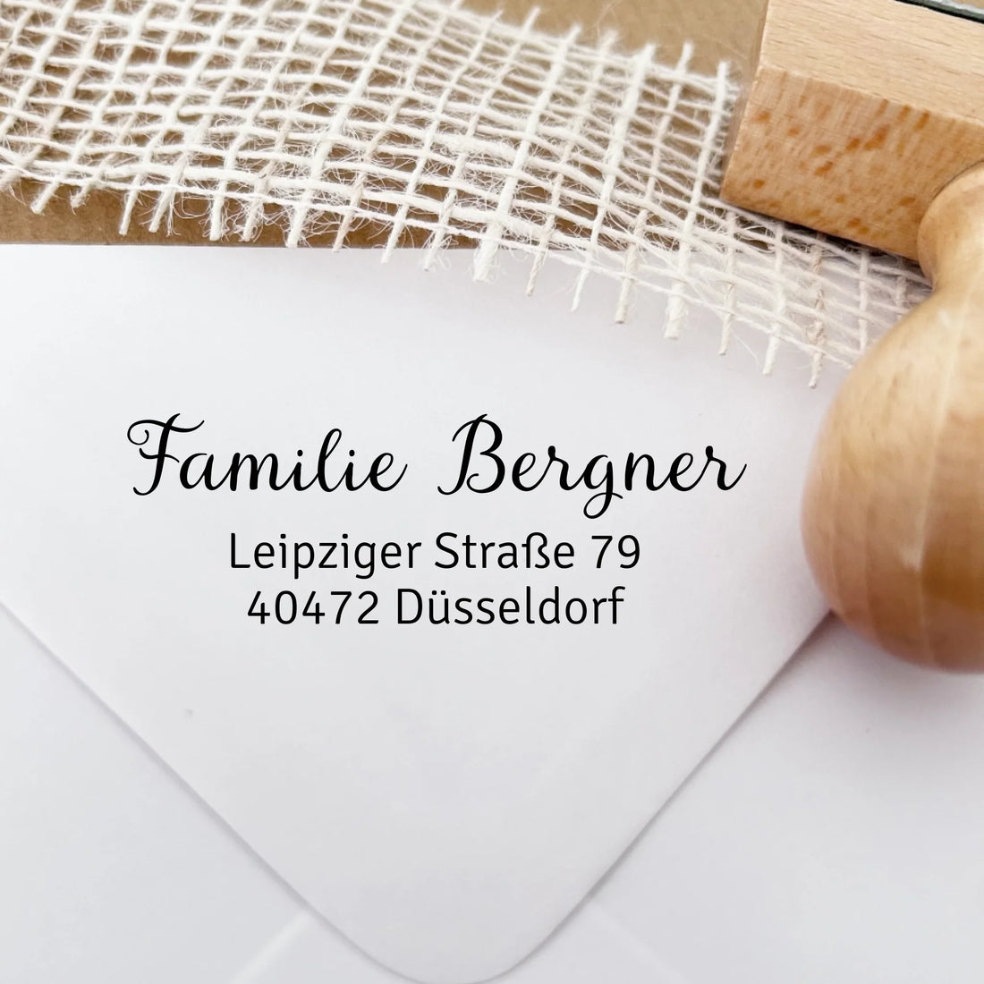 Adressstempel "Bergner" Holzstempel 60x30 mm Stempel 60x30 mm