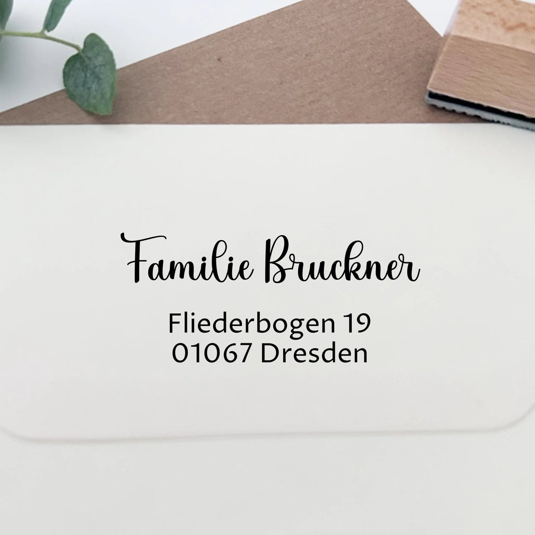 Adressstempel "Bruckner" Stempel 60x30 mm Holzstempel 60x30 mm