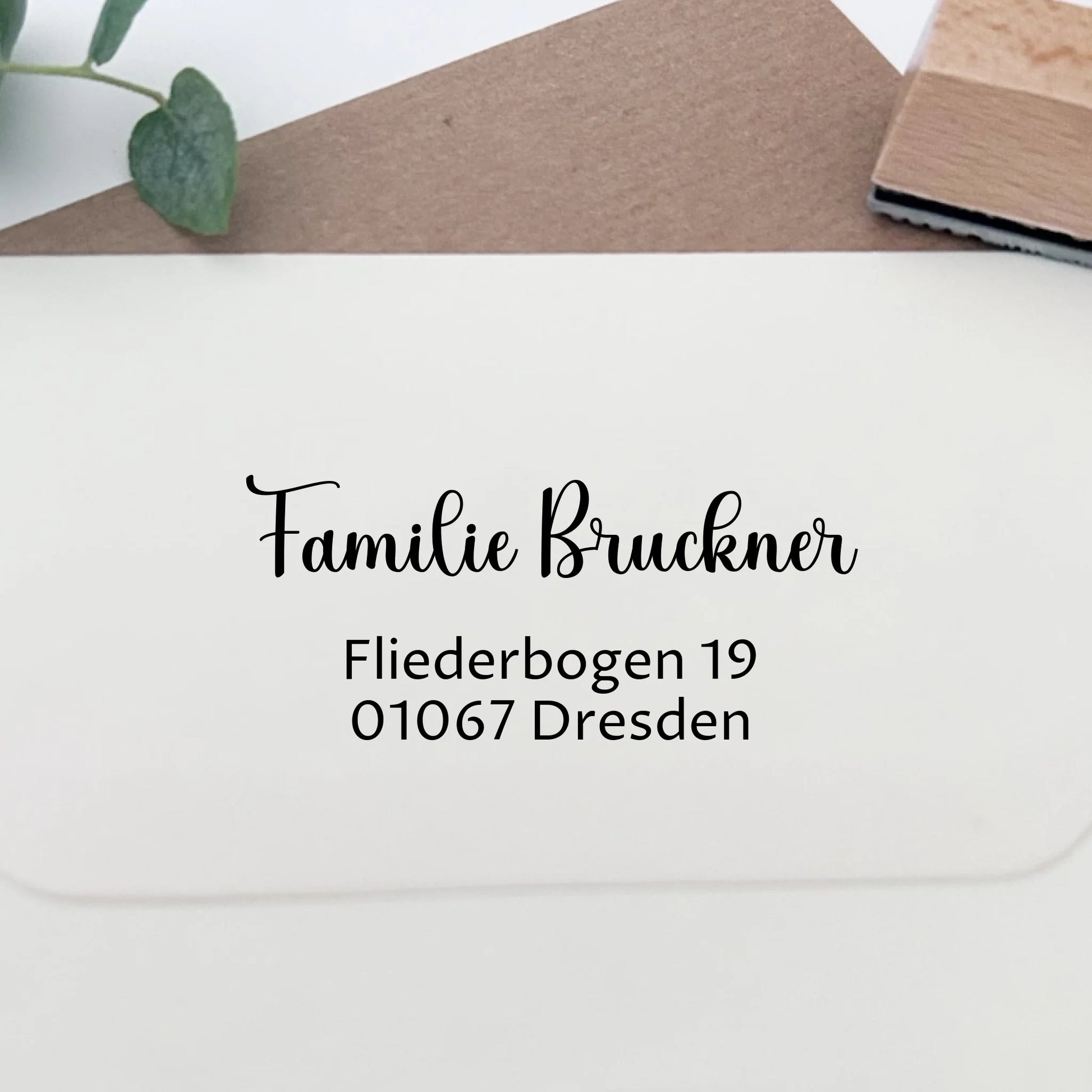 Adressstempel "Bruckner" Stempel 60x30 mm Holzstempel 60x30 mm