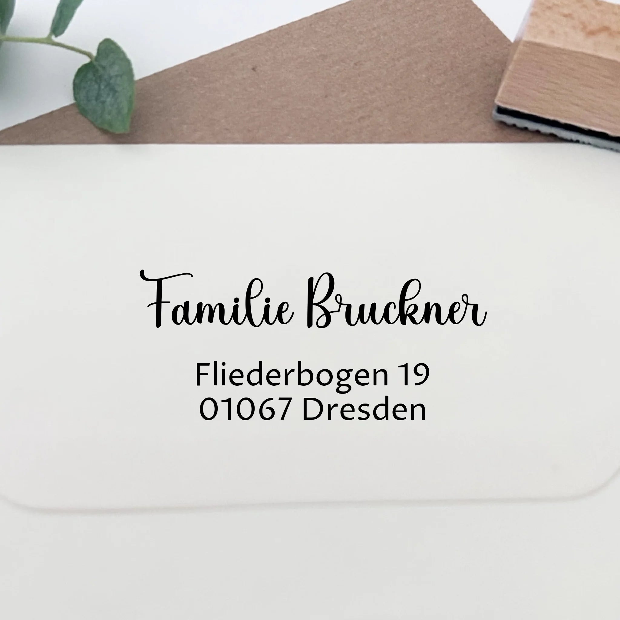Adressstempel "Bruckner" Stempel 60x30 mm Holzstempel 60x30 mm