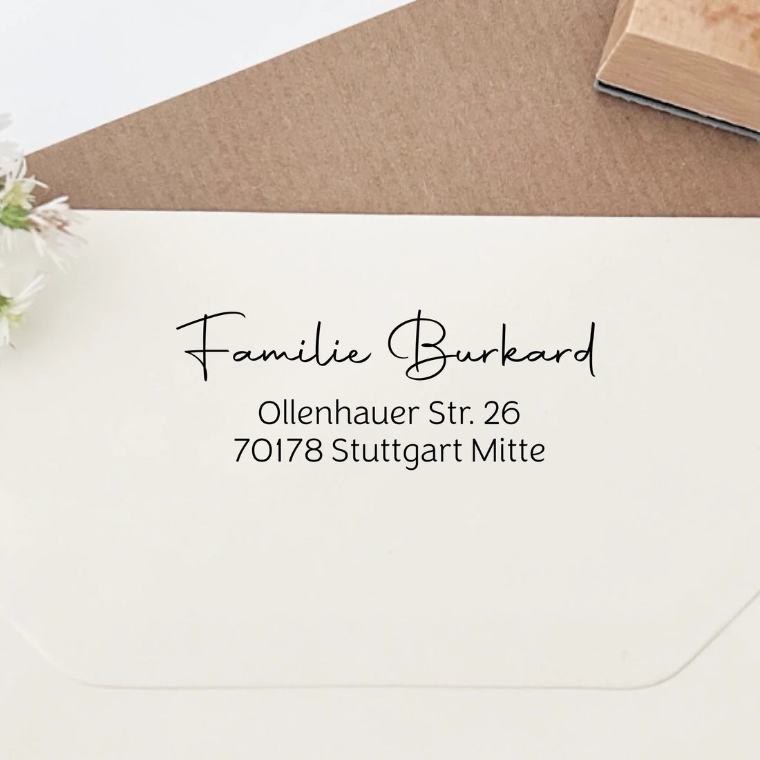 Adressstempel "Burkard" Holzstempel 60x30 mm Stempel 60x30 mm
