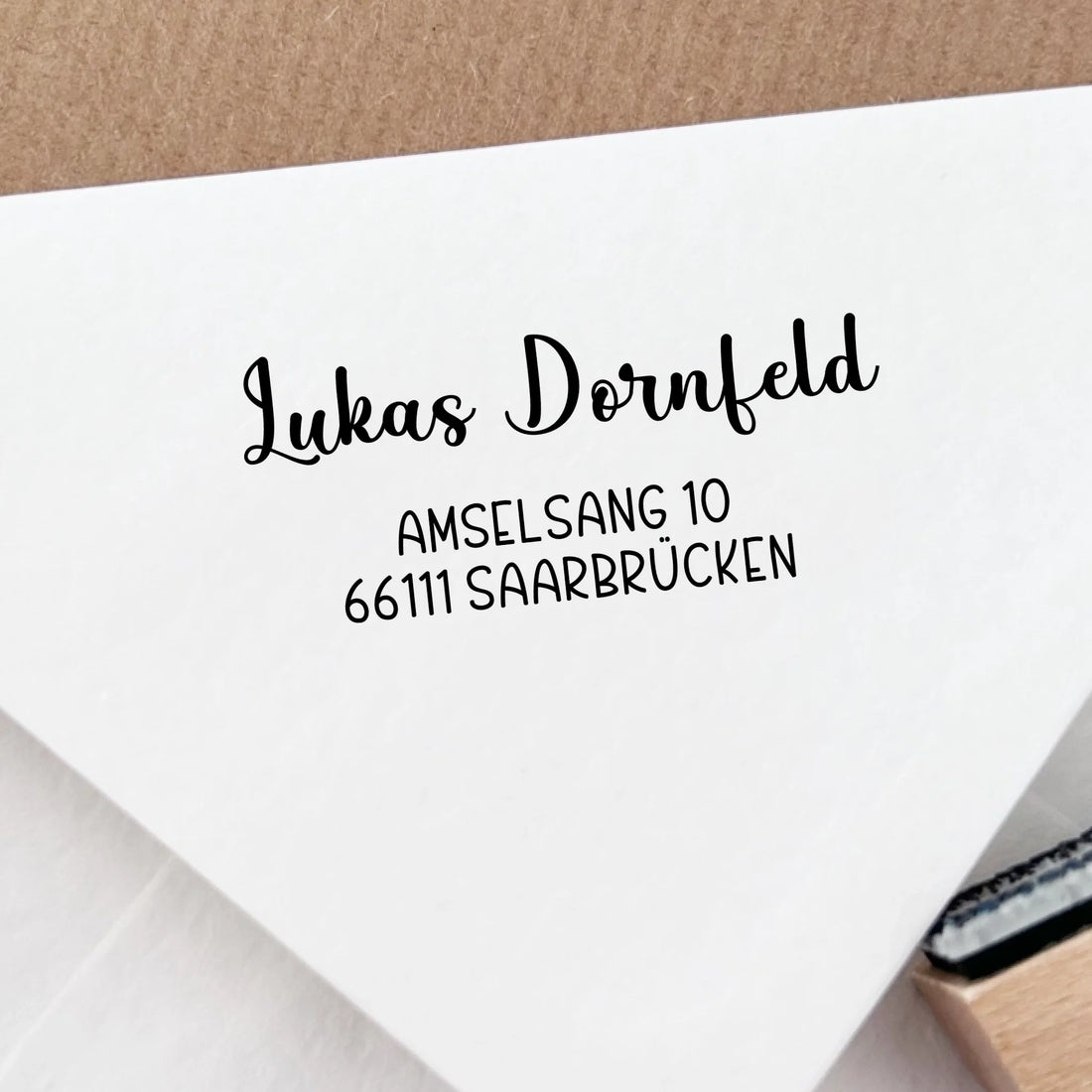 Adressstempel "Dornfeld" Stempel 60x30 mm Holzstempel 60x30 mm
