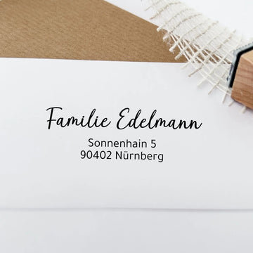 Adressstempel "Edelmann" Stempel 60x30 mm Holzstempel 60x30 mm
