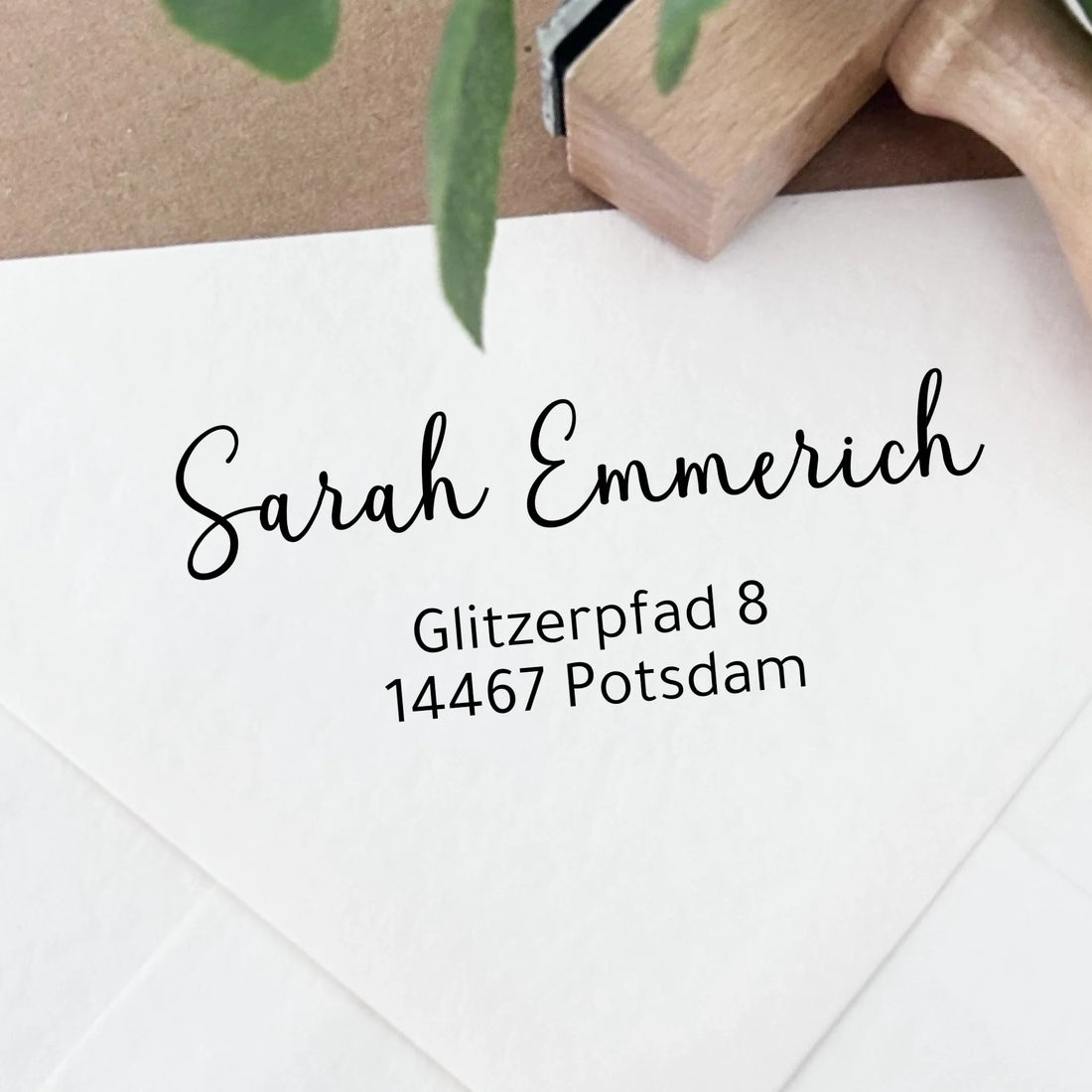 Adressstempel "Emmerich" Stempel 60x30 mm Holzstempel 60x30 mm