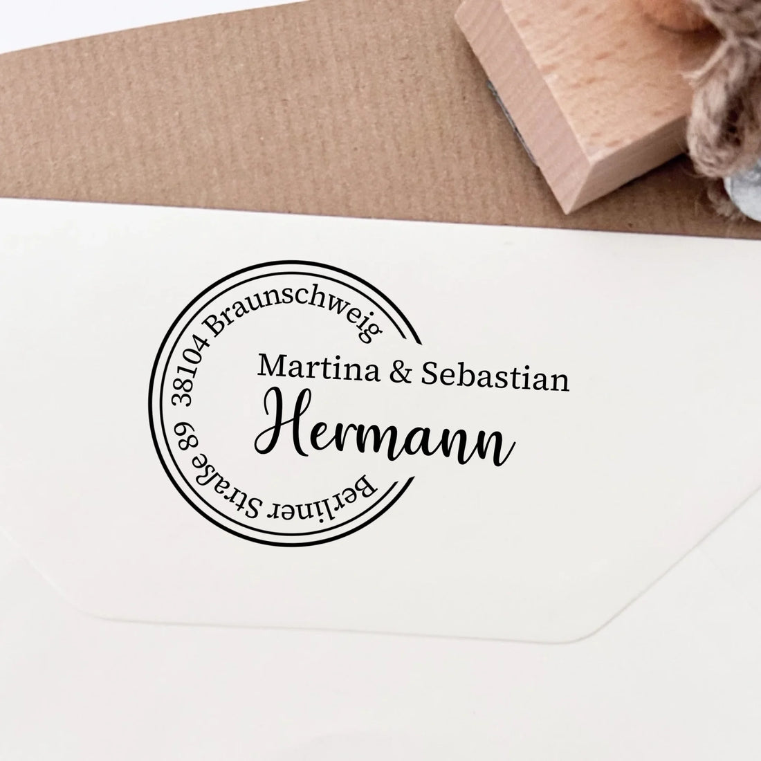 Adressstempel "Hermann" Stempel 60x40 mm