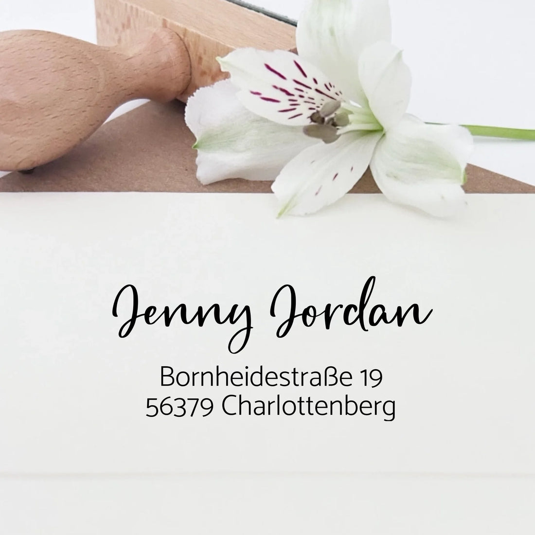 Adressstempel "Jordan" Holzstempel 60x30 mm Stempel 60x30 mm