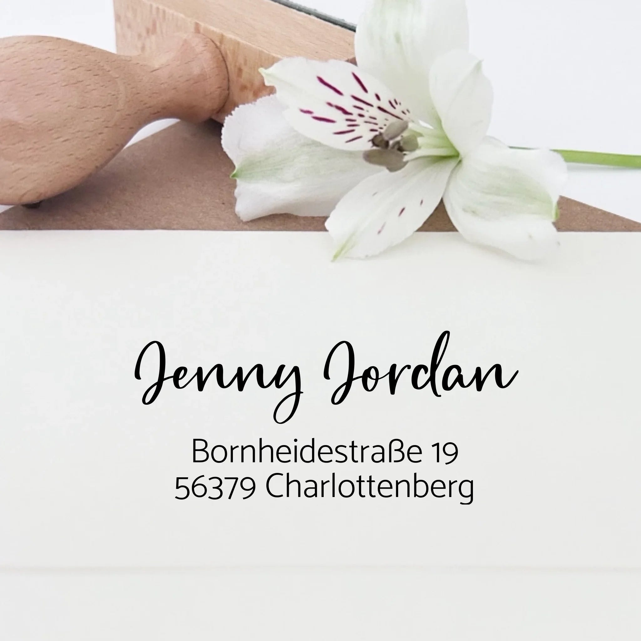 Adressstempel "Jordan" Holzstempel 60x30 mm Stempel 60x30 mm