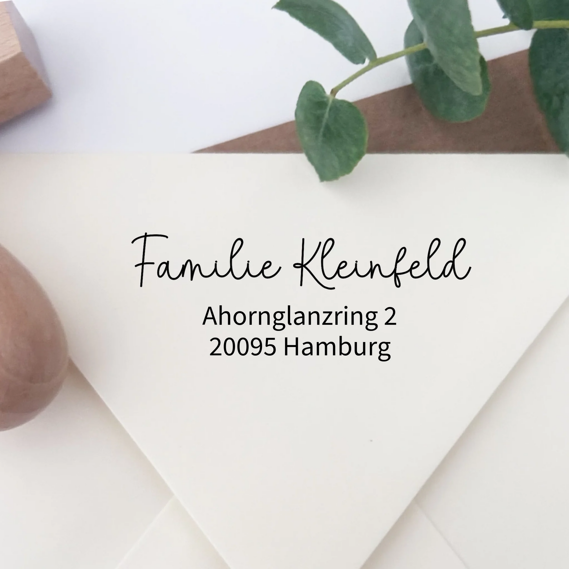 Adressstempel "Kleinfeld" Stempel 60x30 mm Holzstempel 60x30 mm