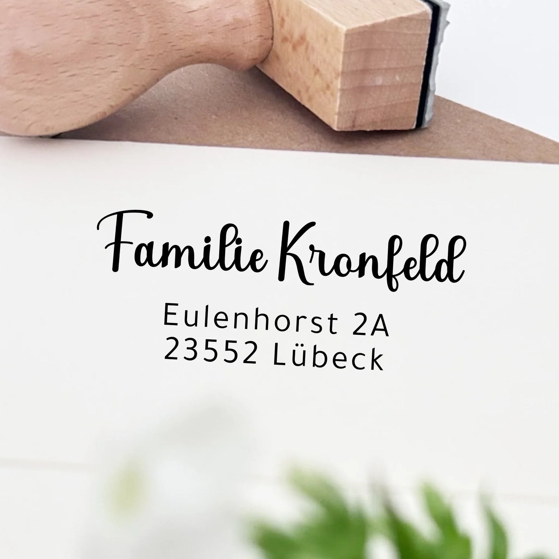 Adressstempel "Kronfeld" Stempel 60x30 mm Holzstempel 60x30 mm