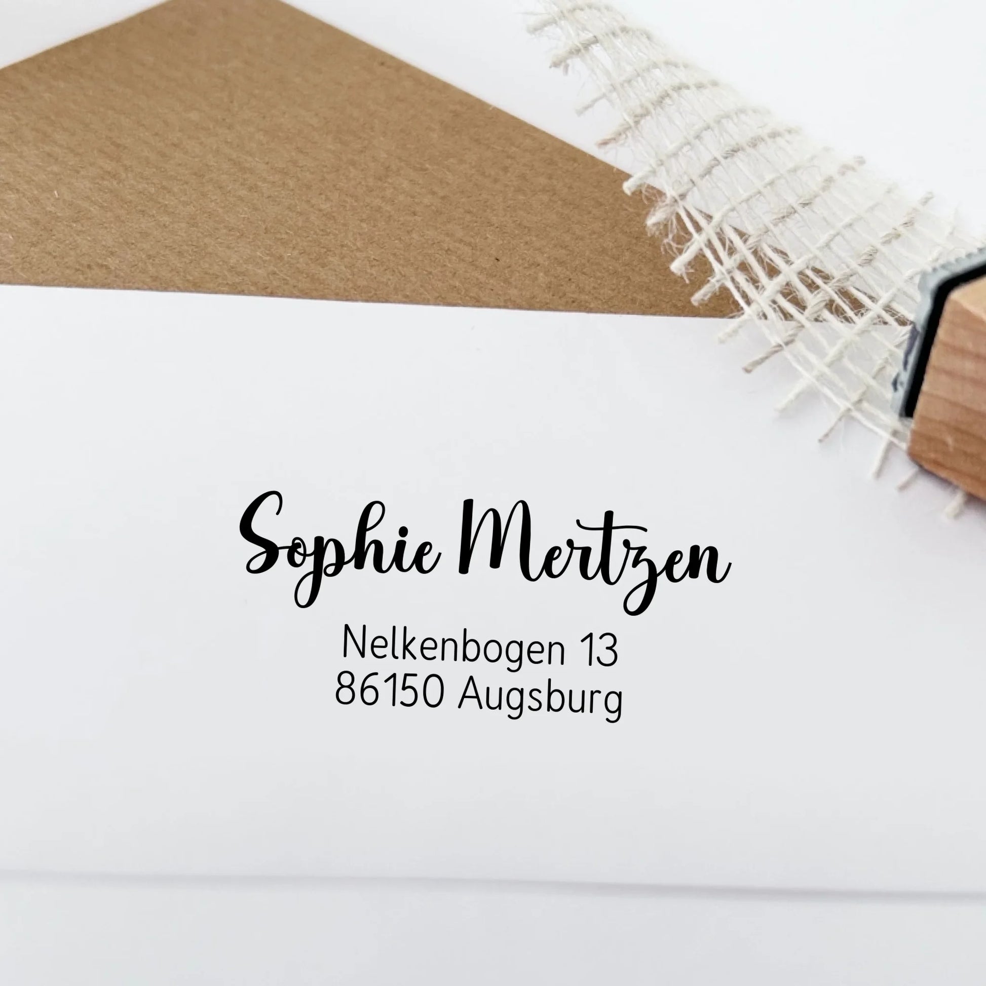 Adressstempel "Mertzen" Stempel 60x30 mm Holzstempel 60x30 mm