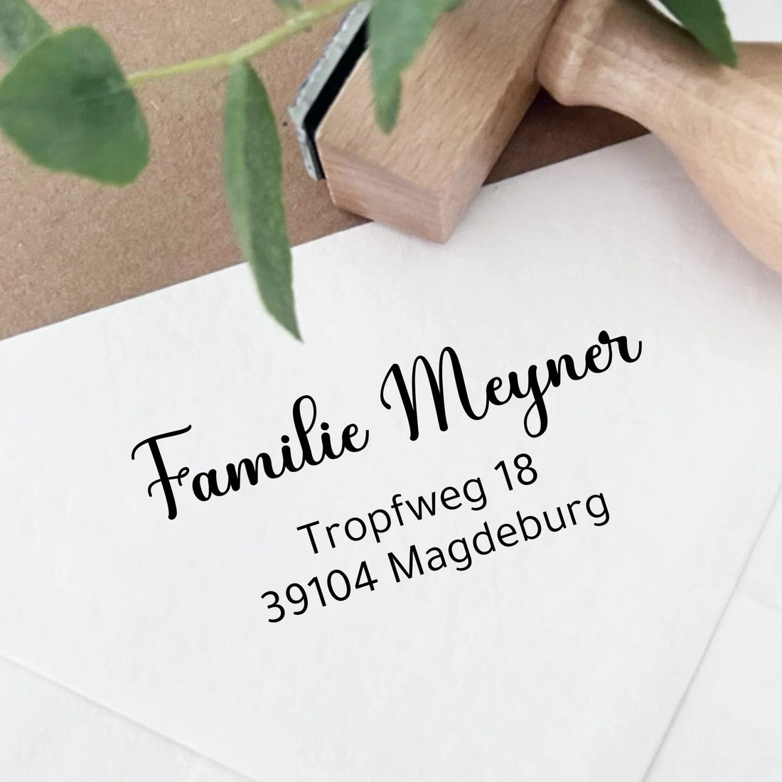 Adressstempel "Meyner" Stempel 60x30 mm Holzstempel 60x30 mm