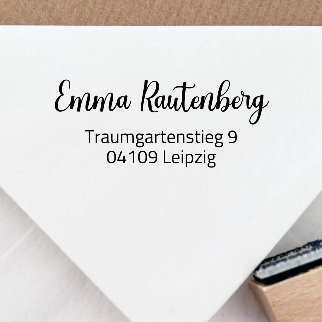 Adressstempel "Rautenberg" Stempel 60x30 mm Holzstempel 60x30 mm