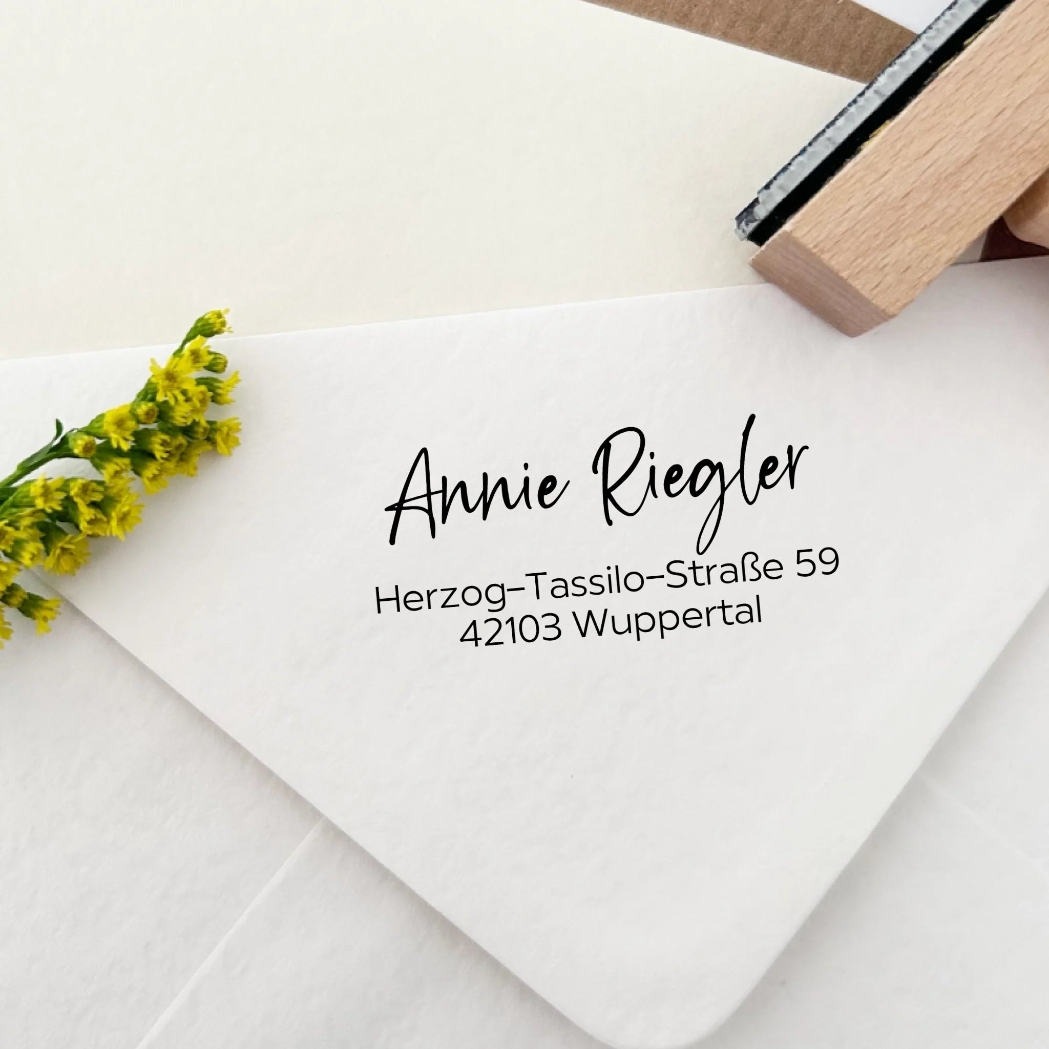 Adressstempel "Riegler" Selbstfärbender Stempel 58x22 mm Stempel 60x30 mm