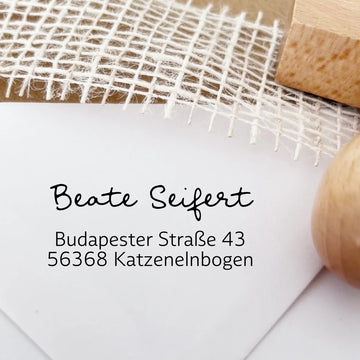 Adressstempel "Seifert" Holzstempel 60x30 mm Stempel 60x30 mm