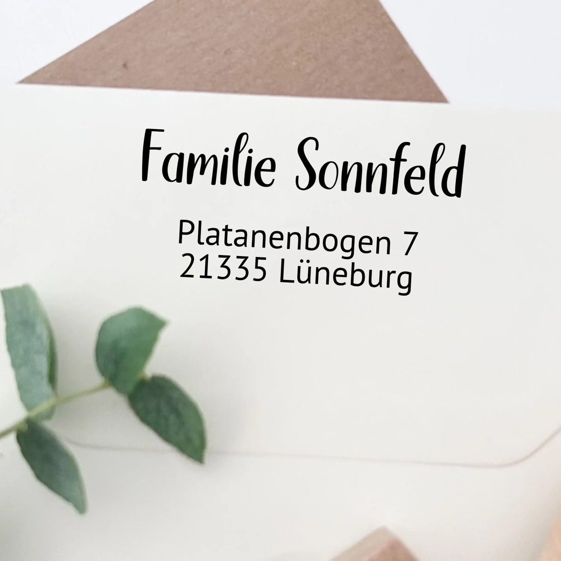 Adressstempel "Sonnfeld" Stempel 60x30 mm Holzstempel 60x30 mm