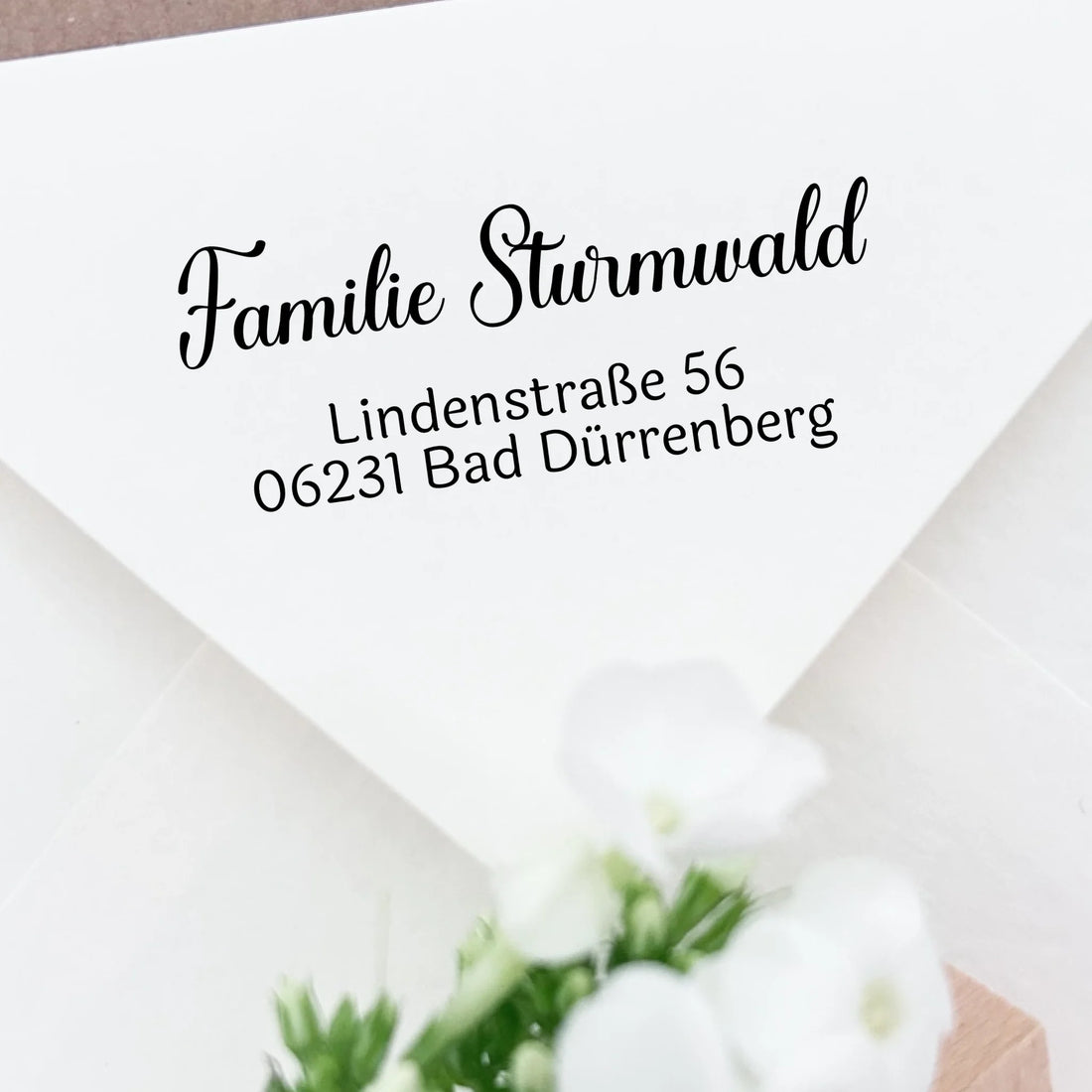 Adressstempel "Sturmwald" Stempel 60x30 mm Holzstempel 60x30 mm