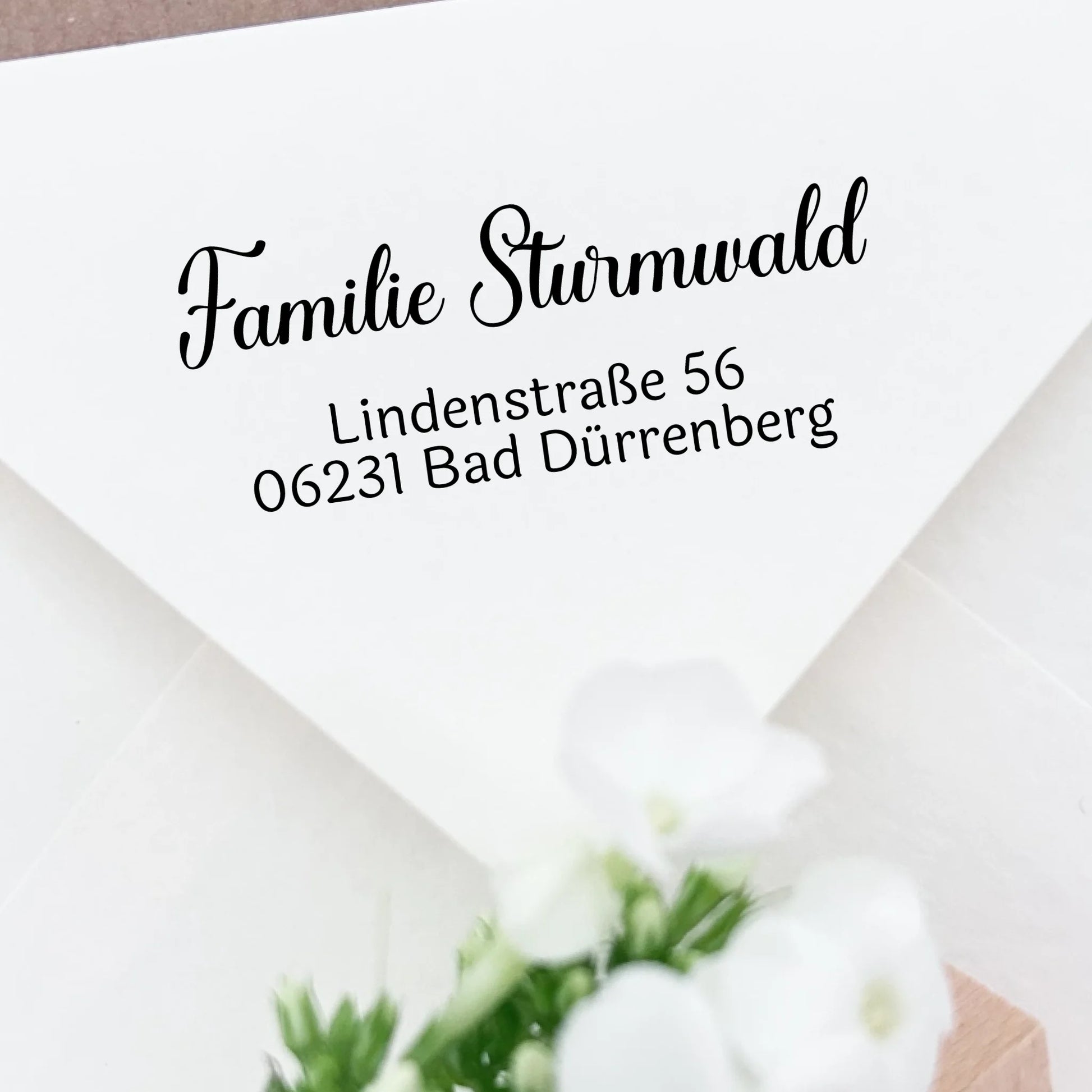 Adressstempel "Sturmwald" Stempel 60x30 mm Holzstempel 60x30 mm