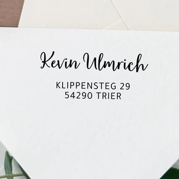 Adressstempel "Ulmrich" Stempel 60x30 mm Holzstempel 60x30 mm