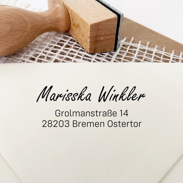 Adressstempel "Winkler" Holzstempel 60x30 mm Stempel 60x30 mm